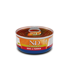 Farmina N&D Grain Free PUMPKIN CAT QUAIL & PUMPKIN ADULT WET FOOD, вологий беззерновий корм для дорослих котів усіх порід, перепел та гарбуз, 70 г
